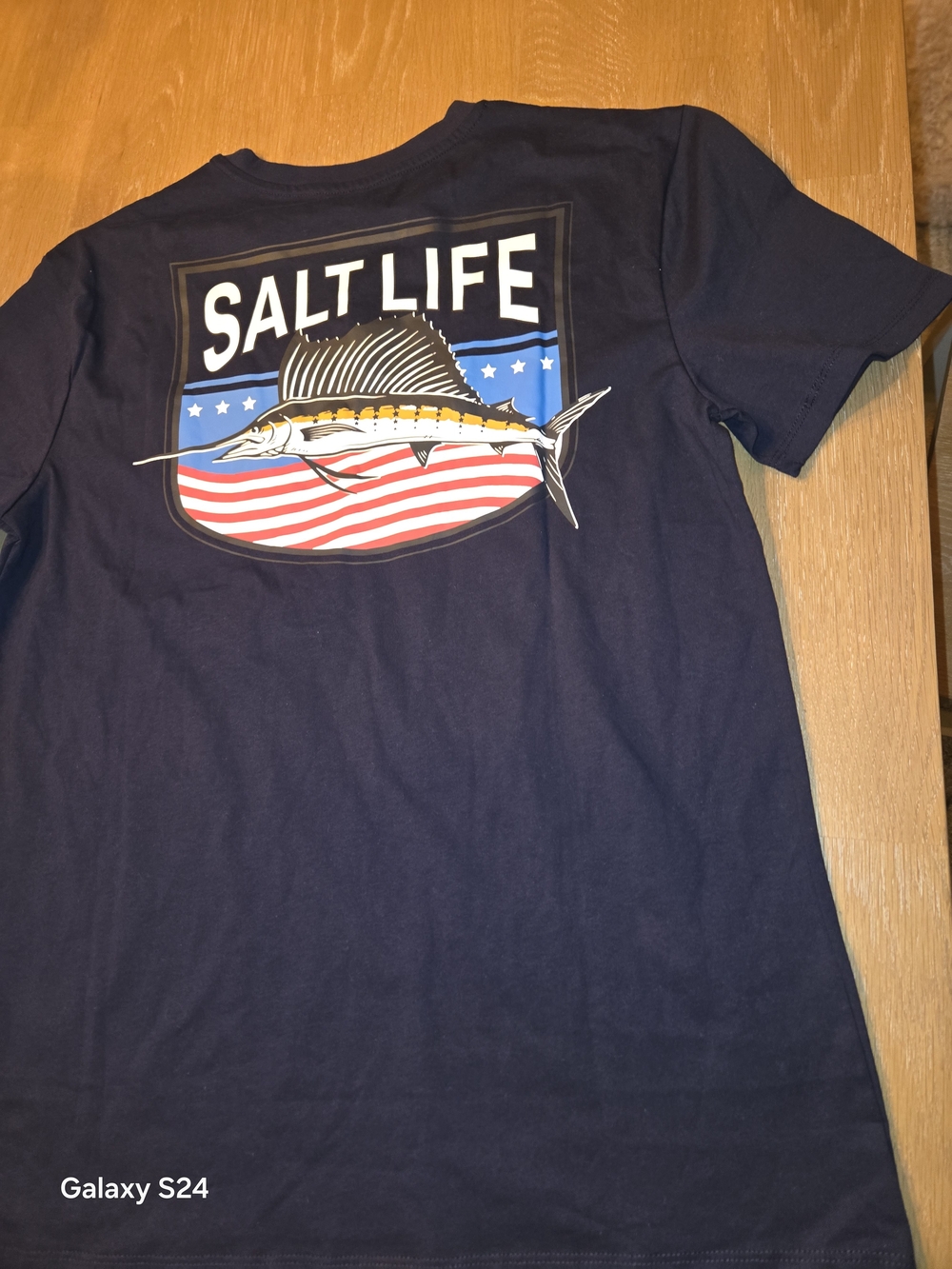 Salt Life Mens Sz M Navy Graphic Tee - Sailfish Logo New